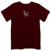 Bloomsburg University Huskies Embroidered Maroon knit Short Sleeve Boys Tee Shirt