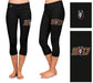 Bloomsburg University Huskies Vive La Fete Game Day Collegiate Large Logo on Thigh and Waist Women Black Capri Leggings - Vive La Fête - Online Apparel Store