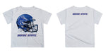 Boise State University Broncos Original Dripping Football Helmet White T-Shirt by Vive La Fete - Vive La Fête - Online Apparel Store
