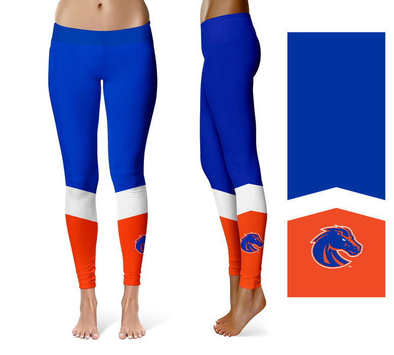 Boise State Broncos Vive la Fete Game Day Collegiate Ankle Color Block Women Blue Orange Yoga Leggings - Vive La Fête - Online Apparel Store