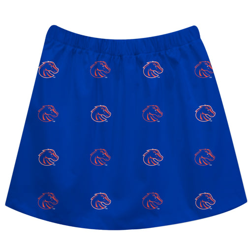 Boise State University Broncos Vive La Fete Girls Game Day All Over Logo Elastic Waist Classic Play Blue Skirt - Vive La Fête - Online Apparel Store