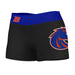 Boise State Broncos Vive La Fete Logo on Thigh & Waistband Black & Blue Women Yoga Booty Workout Shorts 3.75 Inseam"