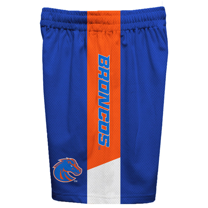 Boise State Broncos Vive La Fete Game Day Blue Stripes Boys Solid Orange Athletic Mesh Short - Vive La Fête - Online Apparel Store