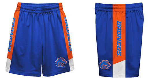 Boise State Broncos Vive La Fete Game Day Blue Stripes Boys Solid Orange Athletic Mesh Short - Vive La Fête - Online Apparel Store