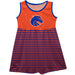 Boise State Broncos Vive La Fete Girls Game Day Sleeveless Tank Dress Solid Orange Logo Stripes on Skirt