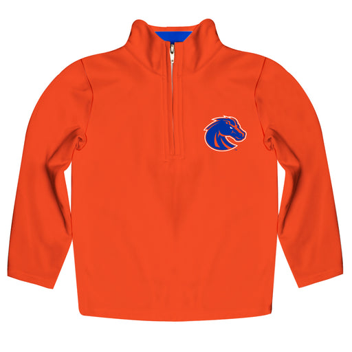 Boise State Broncos Vive La Fete Game Day Solid Orange Quarter Zip Pullover Sleeves