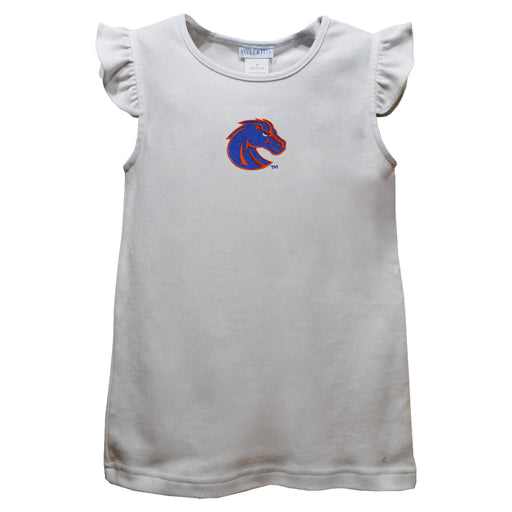 Boise State University Broncos Embroidered White Knit Angel Sleeve