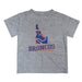 Boise State Broncos Vive La Fete State Map Heather Gray Sleeve Tee Shirt
