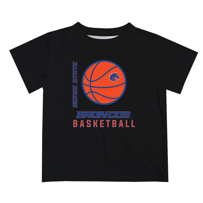 Boise State Broncos Vive La Fete Basketball V1 Black Short Sleeve Tee Shirt