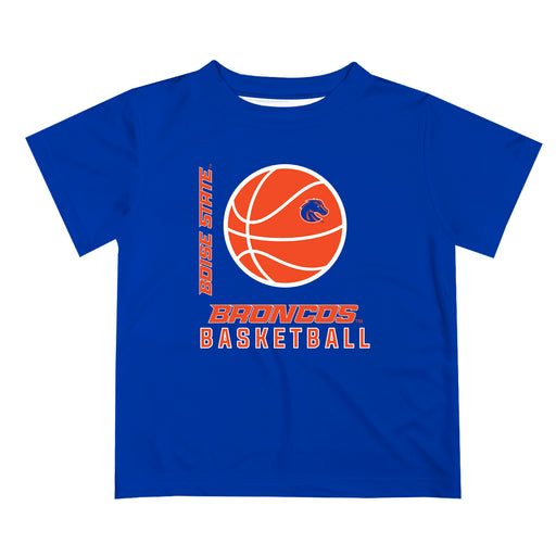 Boise State Broncos Vive La Fete Basketball V1 Blue Short Sleeve Tee Shirt