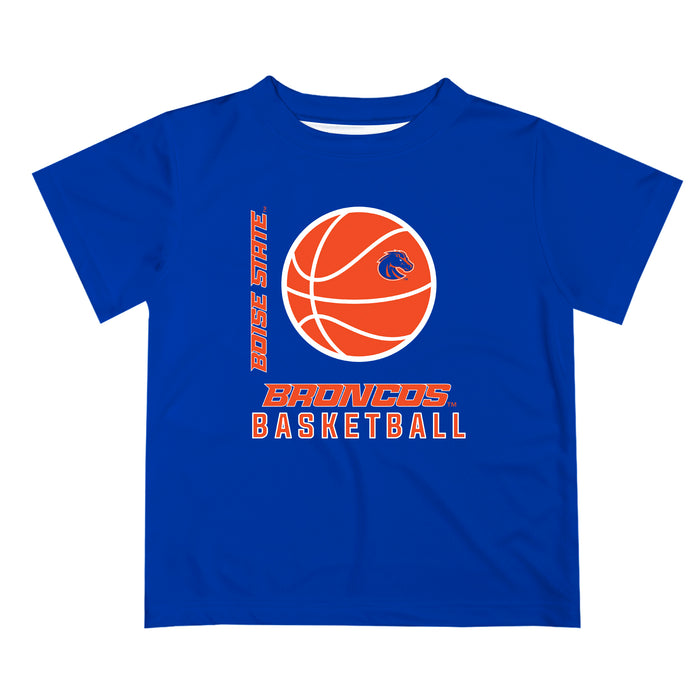 Boise State Broncos Vive La Fete Basketball V1 Blue Short Sleeve Tee Shirt