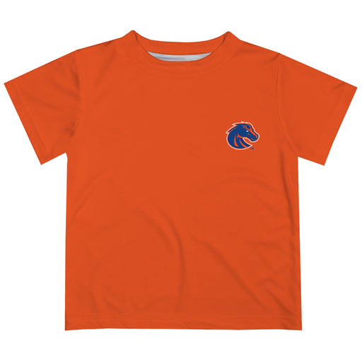 Boise State University Broncos Hand Sketched Vive La Fete Impressions Artwork Boys Orange Short Sleeve Tee Shirt