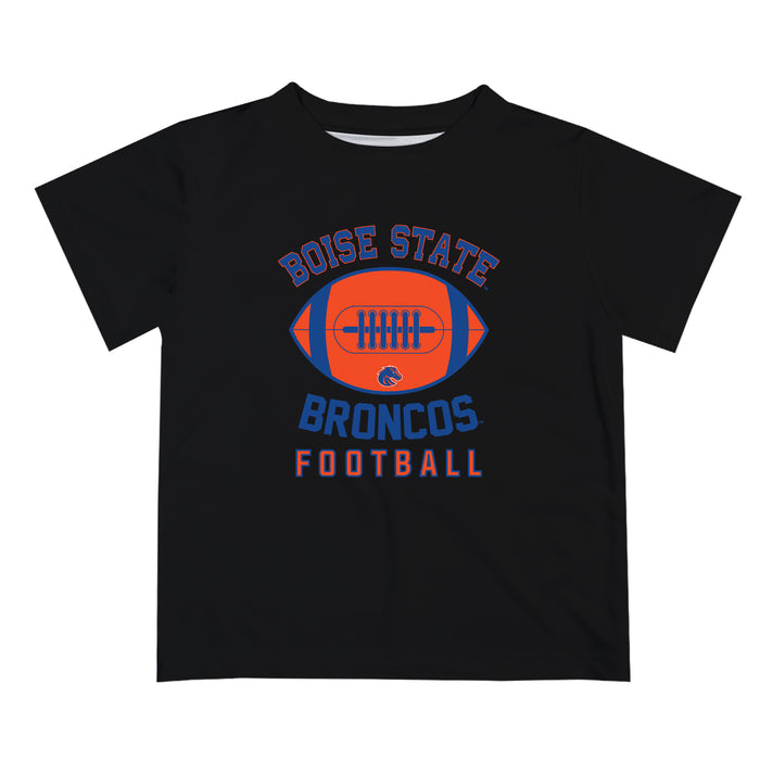 Boise State Broncos Vive La Fete Football V2 Black Short Sleeve Tee Shirt