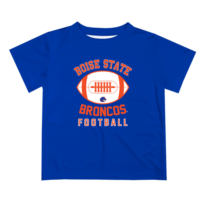 Boise State Broncos Vive La Fete Football V2 Blue Short Sleeve Tee Shirt