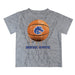 Boise State Broncos Original Dripping Basketball Heather Gray T-Shirt by Vive La Fete