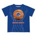 Boise State Broncos Original Dripping Basketball Blue T-Shirt by Vive La Fete