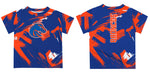 Boise State University Broncos Vive La Fete Boys Game Day Blue Short Sleeve Tee Paint Brush - Vive La Fête - Online Apparel Store