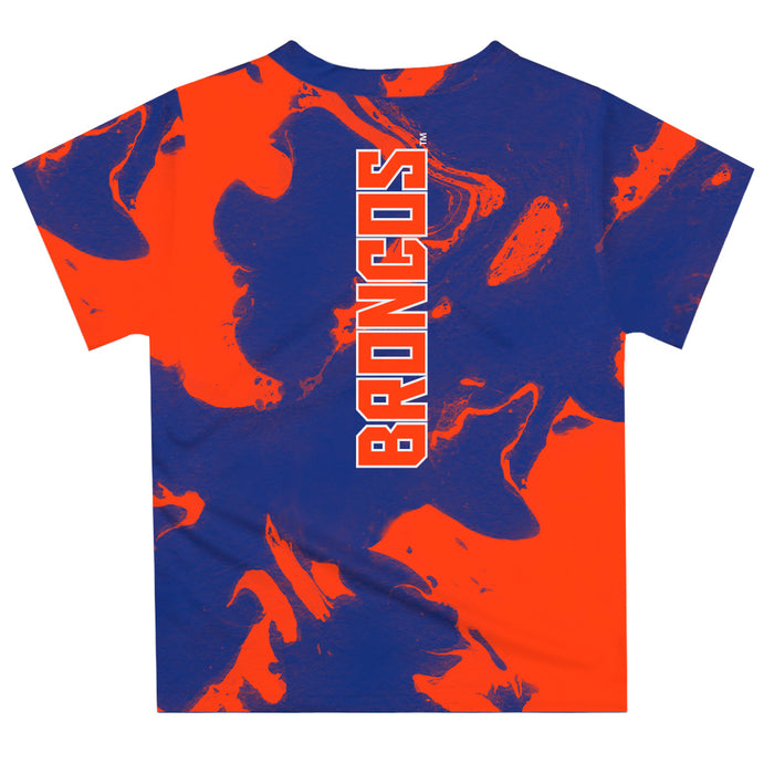 Boise State University Broncos Vive La Fete Marble Boys Game Day Blue Short Sleeve Tee - Vive La Fête - Online Apparel Store
