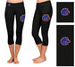 Boise State Broncos Vive La Fete Game Day Collegiate Large Logo on Thigh and Waist Women Black Capri Leggings - Vive La Fête - Online Apparel Store