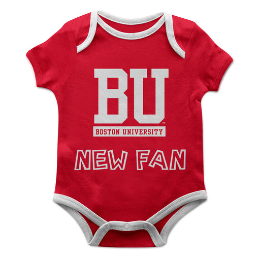 Boston Terriers Vive La Fete Infant Game Day Red Short Sleeve Onesie New Fan Logo and Mascot Bodysuit