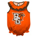 Bowling Green Falcons Orange Sleeveless Ruffle Onesie Logo Bodysuit by Vive La Fete