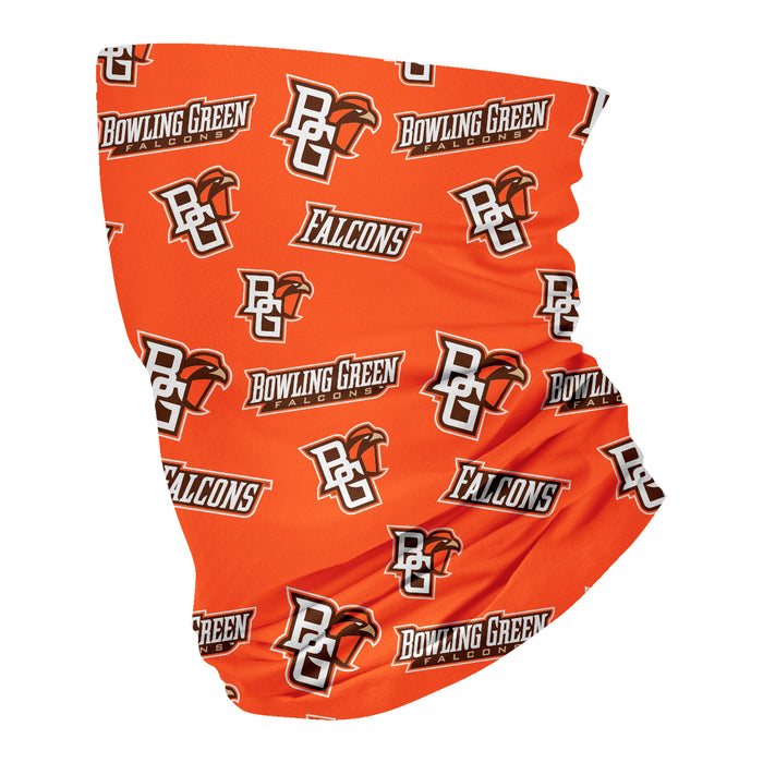 Bowling Green Falcons Neck Gaiter Orange All Over Logo - Vive La Fête - Online Apparel Store