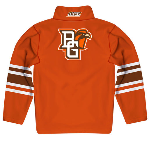 Bowling Green Falcons Vive La Fete Game Day Orange Quarter Zip Pullover Stripes on Sleeves - Vive La Fête - Online Apparel Store