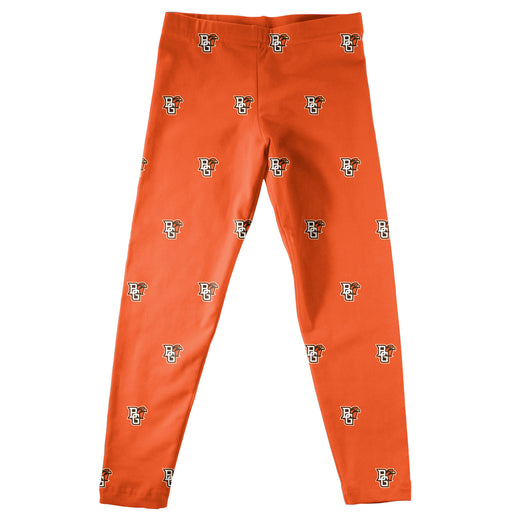 Bowling Green Falcons Leggings Orange All Over Logo - Vive La Fête - Online Apparel Store