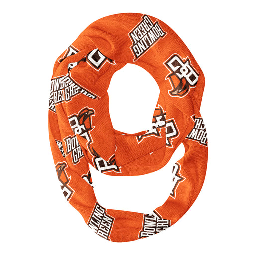 Bowling Green Falcons Vive La Fete Repeat Logo Game Day Collegiate Women Light Weight Ultra Soft Infinity Scarf