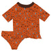 Bowling Green Falcons Vive La Fete All Over Logo Orange Long Sleeve Bikini Set