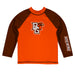 Bowling Green Falcons Vive La Fete Logo Orange Brown Long Sleeve Raglan Rashguard