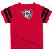 Bradley Braves Vive La Fete Boys Game Day Red Short Sleeve Tee with Stripes on Sleeves - Vive La Fête - Online Apparel Store