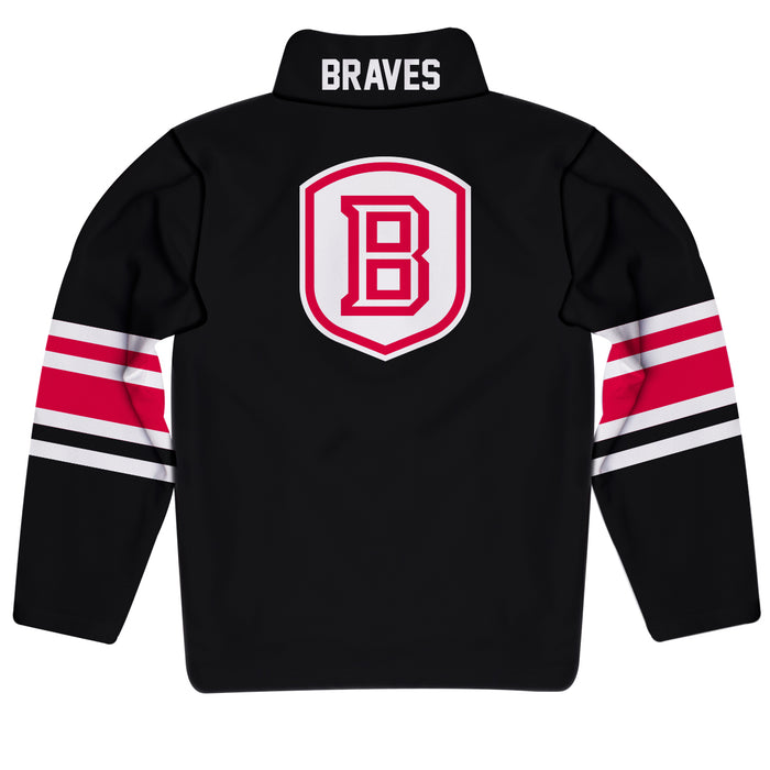 Bardley University Braves Vive La Fete Game Day Black Quarter Zip Pullover Stripes on Sleeves - Vive La Fête - Online Apparel Store