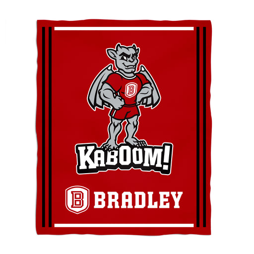 Bardley University Braves Vive La Fete Kids Game Day Red Plush Soft Minky Blanket 36 x 48 Mascot