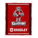 Bardley University Braves Vive La Fete Kids Game Day Red Plush Soft Minky Blanket 36 x 48 Mascot