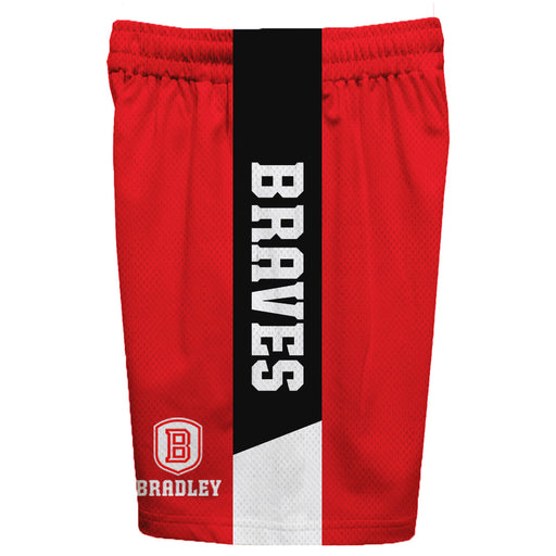 Bradley Braves Vive La Fete Game Day Red Stripes Boys Solid Black Athletic Mesh Short - Vive La Fête - Online Apparel Store