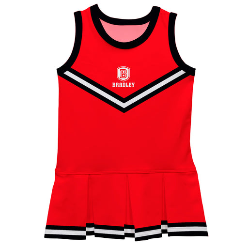 Bradley Braves Vive La Fete Game Day Red Sleeveless Cheerleader Dress