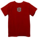 Bradley University Braves Embroidered Red knit Short Sleeve Boys Tee Shirt