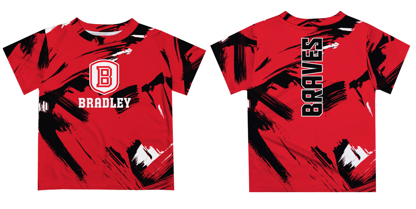Bradley University Braves Vive La Fete Boys Game Day Red Short Sleeve Tee Paint Brush - Vive La Fête - Online Apparel Store