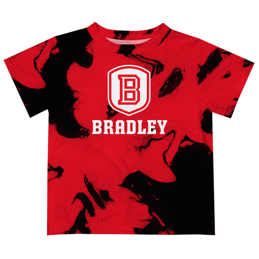 Bradley University Braves Vive La Fete Marble Boys Game Day Red Short Sleeve Tee