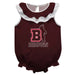 Brown University Bears Brown Sleeveless Ruffle Onesie Logo Bodysuit