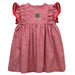 Brown University Bears Embroidered Red Cardinal Gingham Ruffle Dress