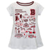 Brown University Bears Hand Sketched Vive La Fete Impressions Artwork White Short Sleeve Top
