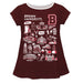 Brown University Bears Hand Sketched Vive La Fete Impressions Artwork Brown Short Sleeve Top
