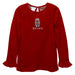 Brown University Bears Embroidered Red Knit Long Sleeve Girls Blouse