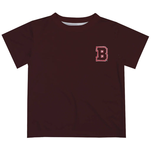 Brown University Bears Hand Sketched Vive La Fete Impressions Artwork Boys Brown Short Sleeve Tee Shirt