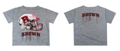Brown University Bears Original Dripping Football Helmet T-Shirt by Vive La Fete - Vive La Fête - Online Apparel Store
