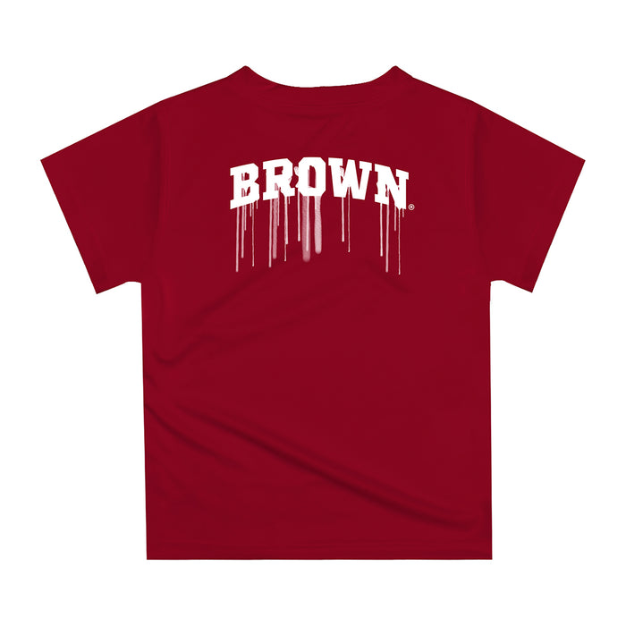 Brown University Bears Original Dripping Football Helmet T-Shirt by Vive La Fete - Vive La Fête - Online Apparel Store