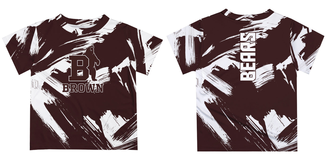 Brown University Bears Vive La Fete Boys Game Day Brown Short Sleeve Tee Paint Brush - Vive La Fête - Online Apparel Store