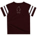 Brown University Bears Vive La Fete Boys Game Day Brown Short Sleeve Tee with Stripes on Sleeves - Vive La Fête - Online Apparel Store